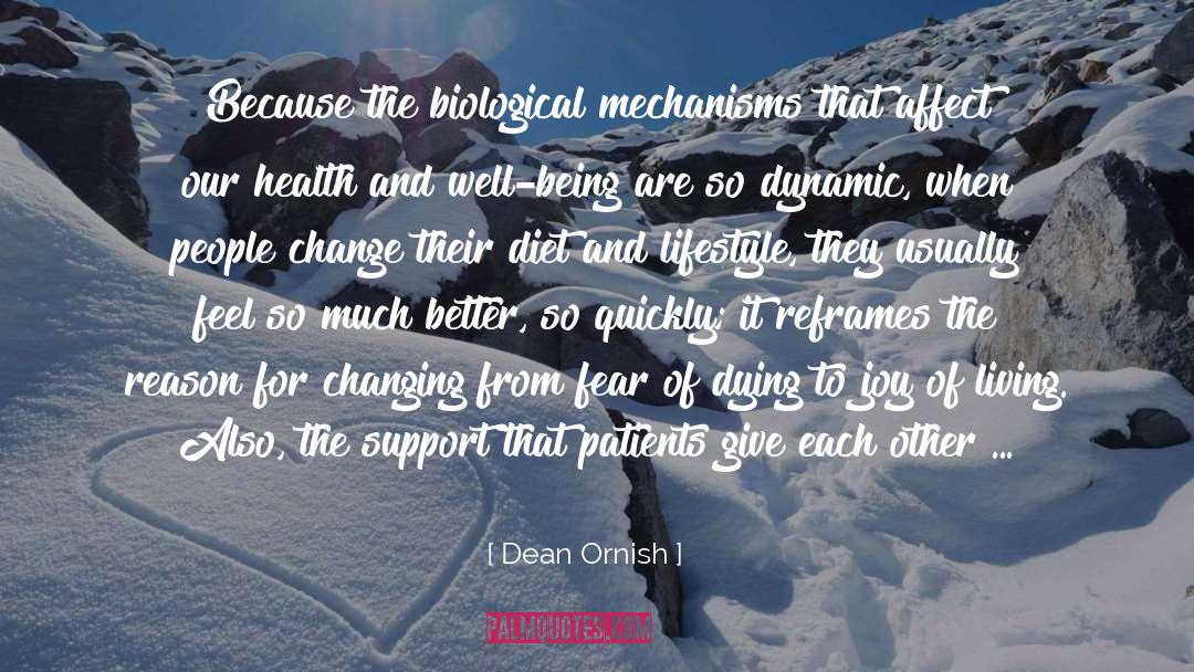 Changing Environment quotes by Dean Ornish