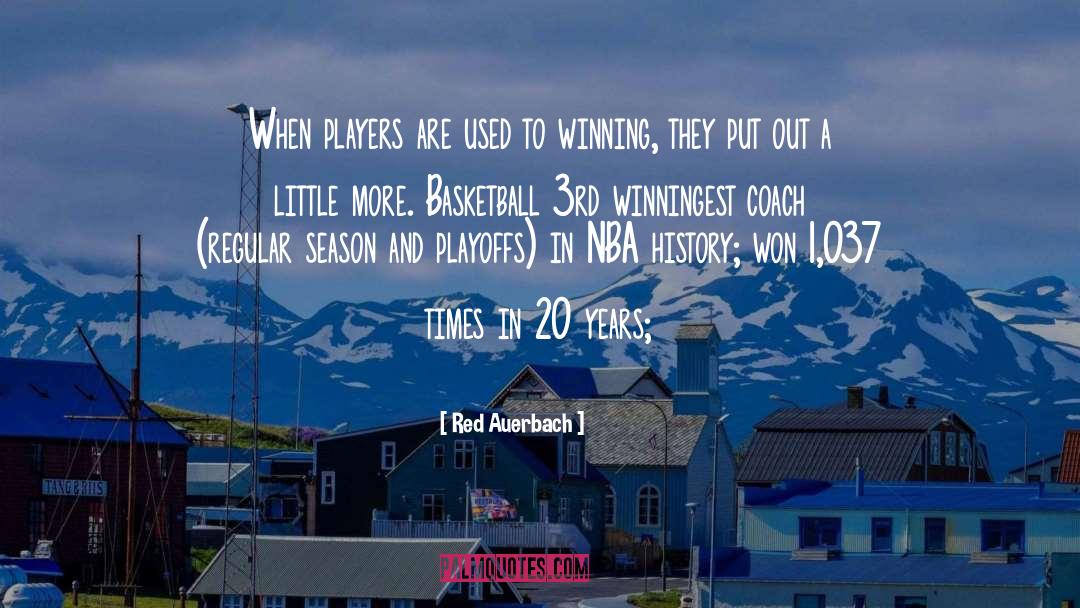 Changing Seasons quotes by Red Auerbach