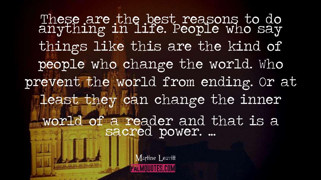 Changing The World quotes by Martine Leavitt