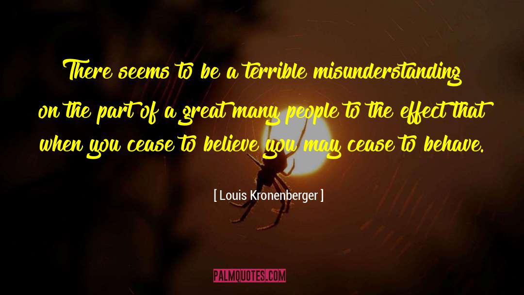 Chaos Effect quotes by Louis Kronenberger