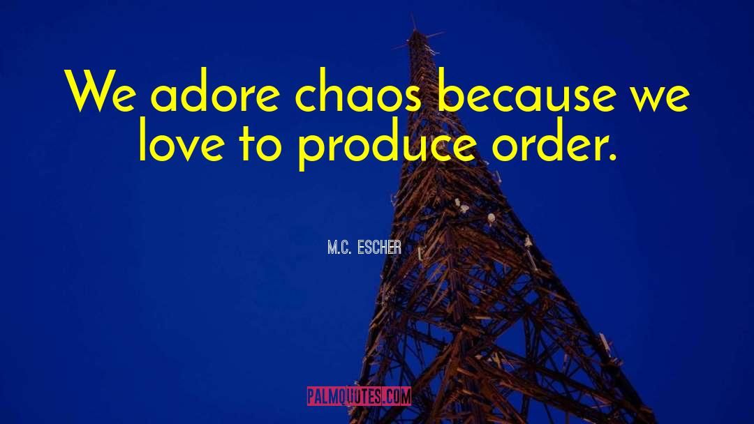 Chaos In The World quotes by M.C. Escher