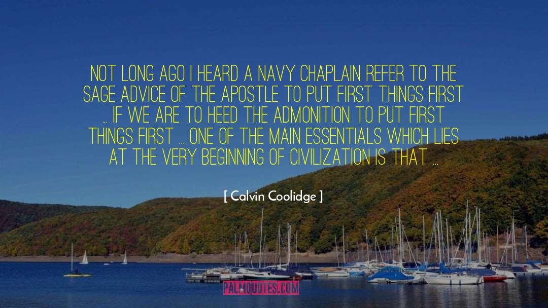 Chaplain quotes by Calvin Coolidge