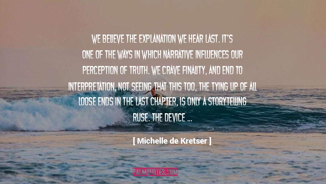 Chapter Heading quotes by Michelle De Kretser