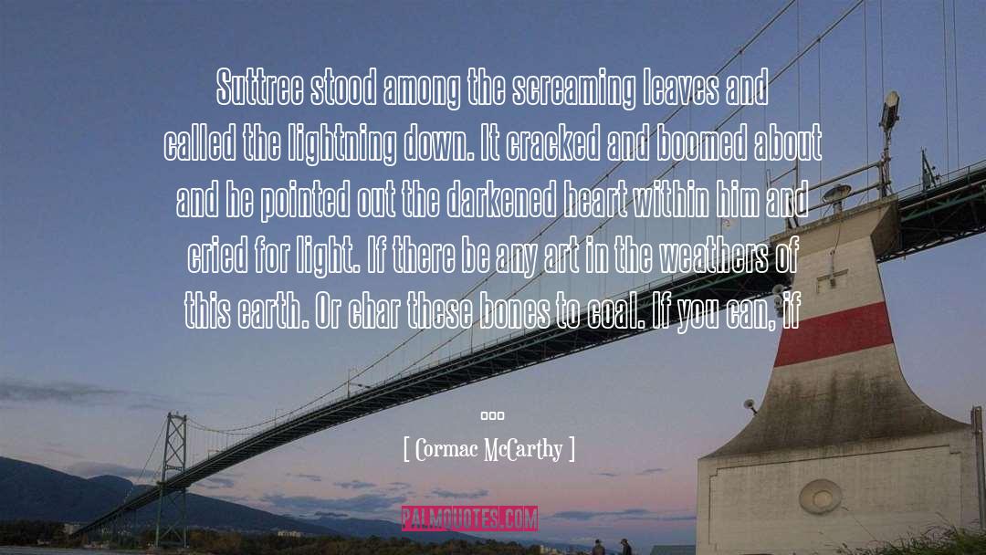 Char quotes by Cormac McCarthy