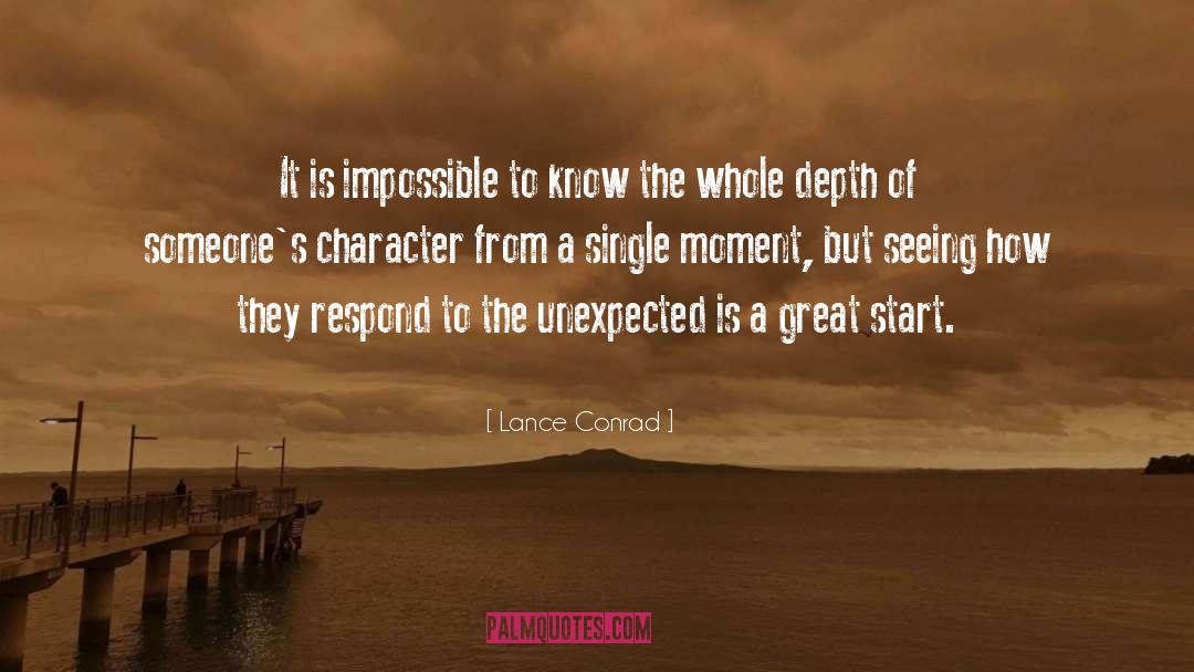 Characer Development quotes by Lance Conrad