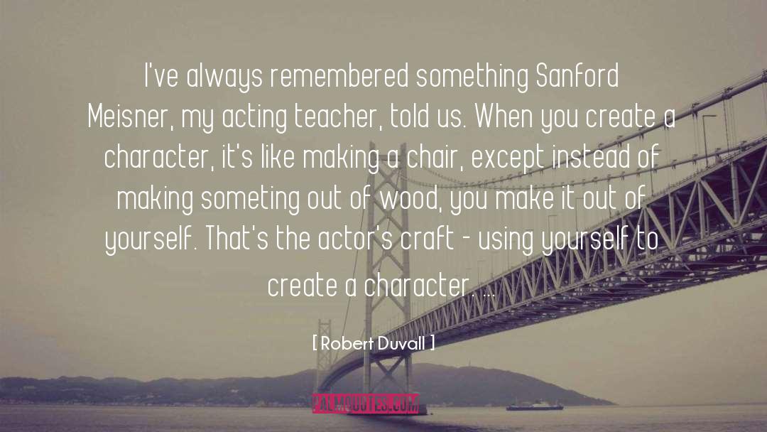 Character Acting quotes by Robert Duvall