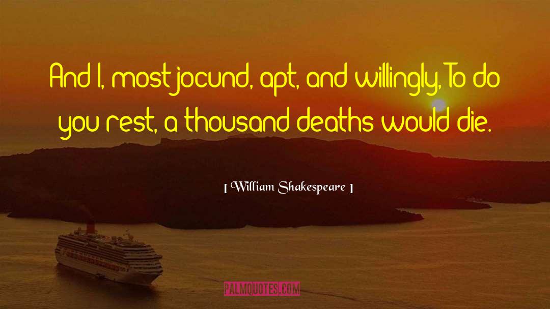 Character Deaths quotes by William Shakespeare