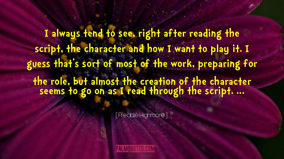 Character Reading quotes by Freddie Highmore