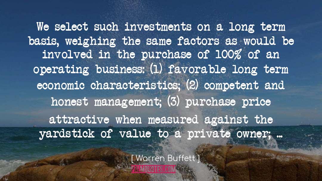 Characteristics quotes by Warren Buffett
