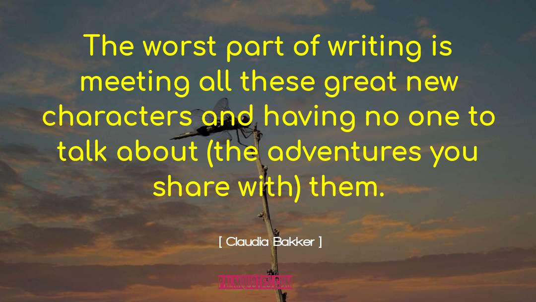 Characters In Books quotes by Claudia Bakker