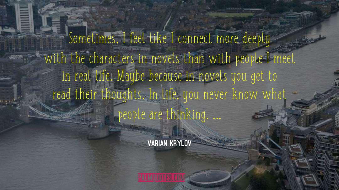 Characters In Novels quotes by Varian Krylov