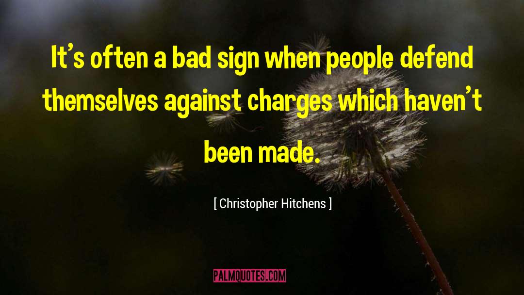 Charges quotes by Christopher Hitchens