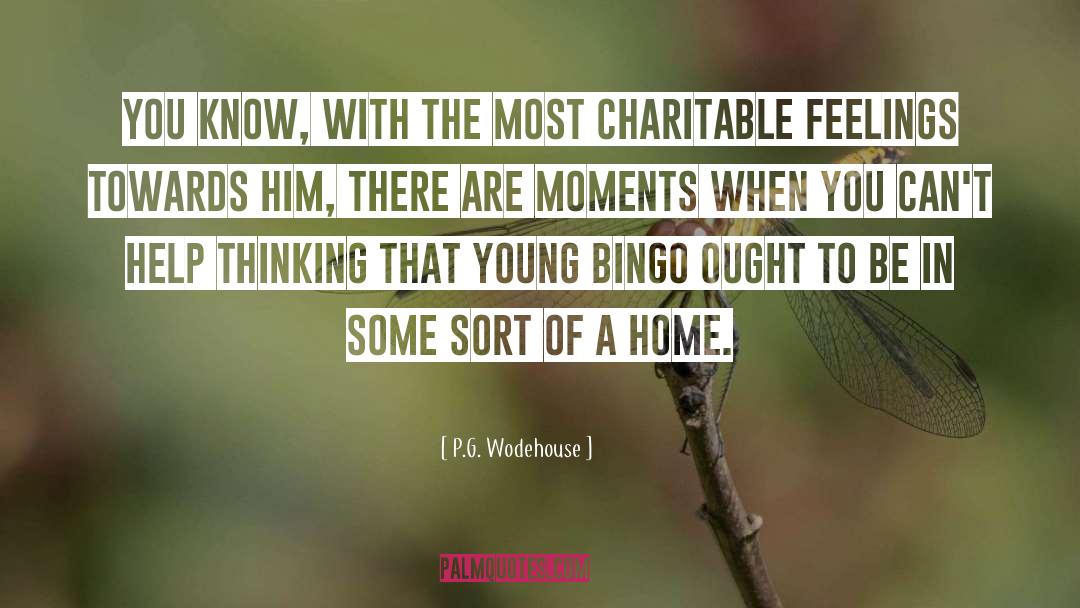 Charitable Foundations quotes by P.G. Wodehouse