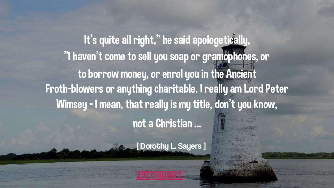 Charitable quotes by Dorothy L. Sayers