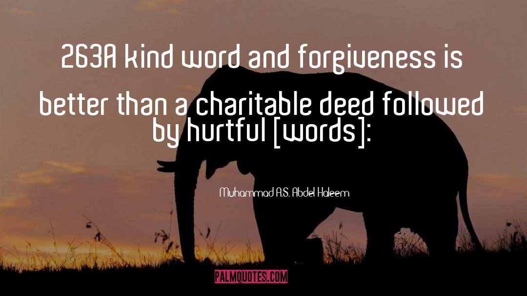 Charitable quotes by Muhammad A.S. Abdel Haleem