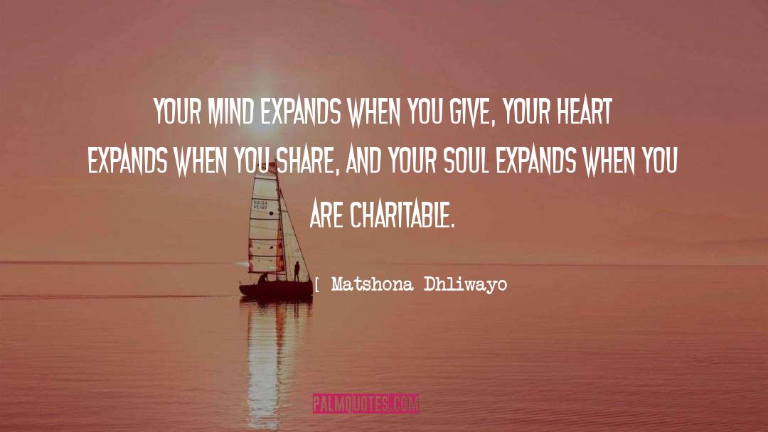 Charitable quotes by Matshona Dhliwayo