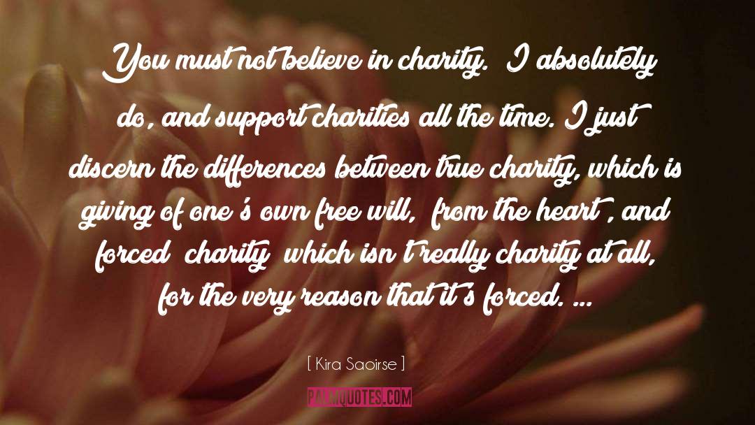 Charities quotes by Kira Saoirse