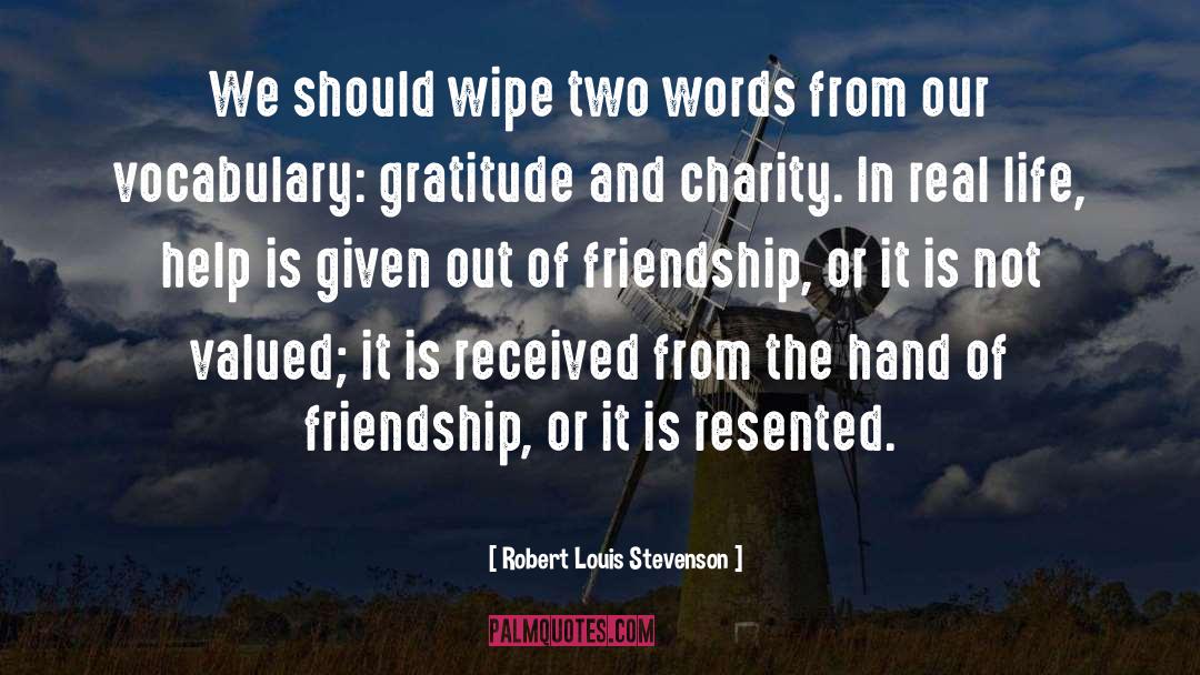 Charity quotes by Robert Louis Stevenson