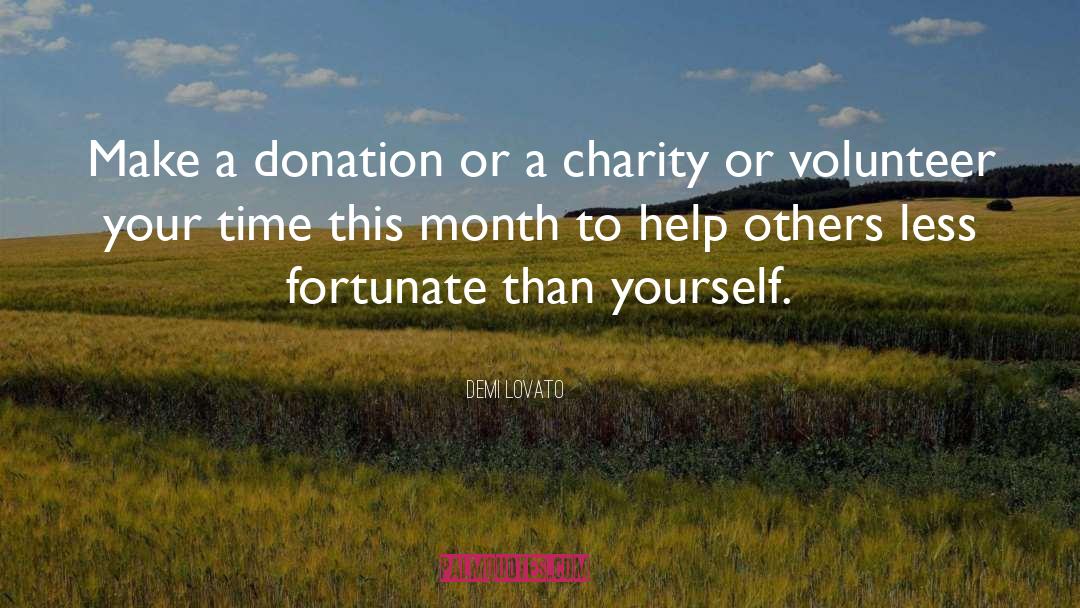 Charity quotes by Demi Lovato