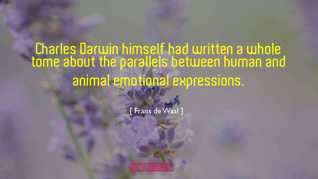 Charles Darwin quotes by Frans De Waal