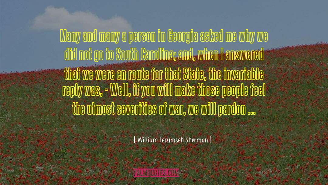 Charleston South Carolina quotes by William Tecumseh Sherman