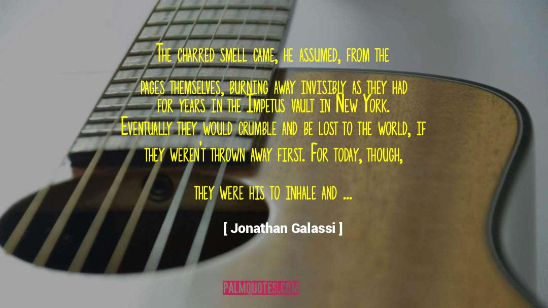 Charred quotes by Jonathan Galassi