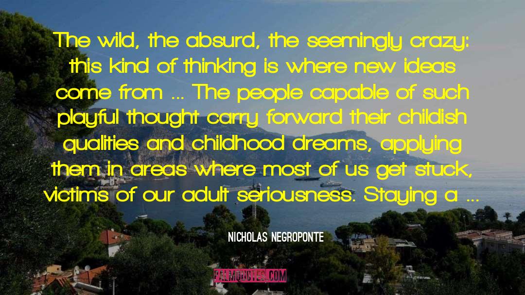 Chase Dreams quotes by Nicholas Negroponte