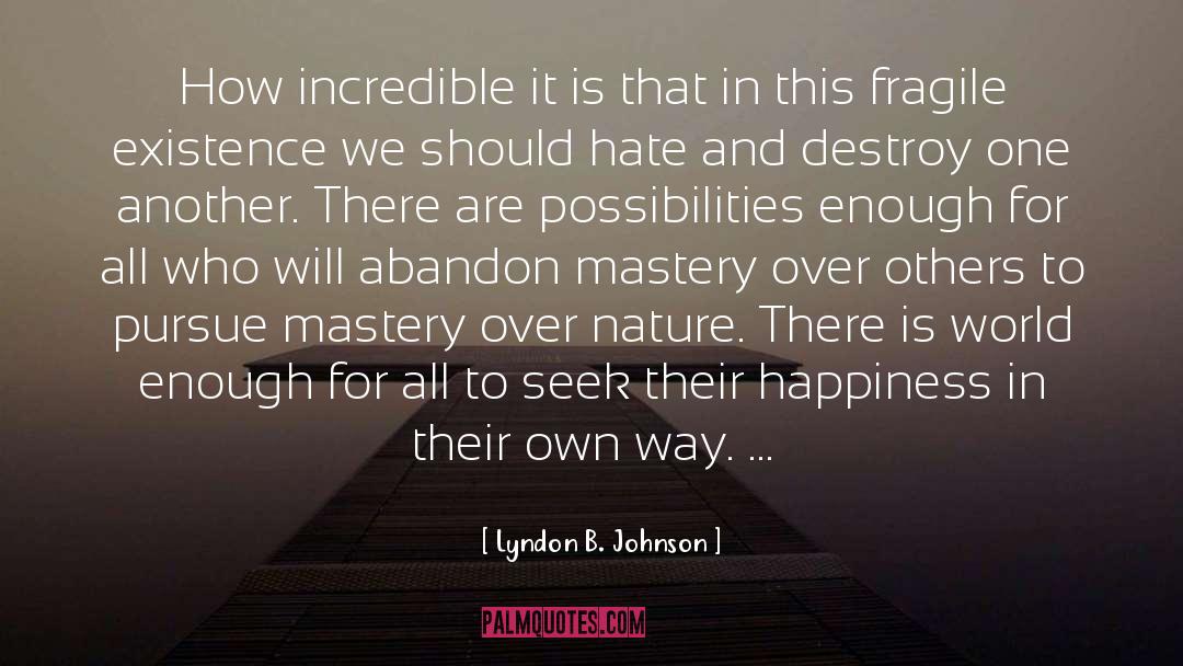 Chase Happiness quotes by Lyndon B. Johnson