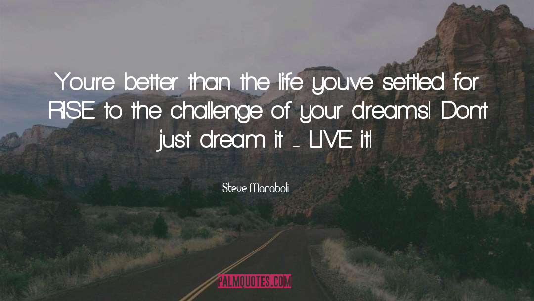Chase Your Dreams quotes by Steve Maraboli