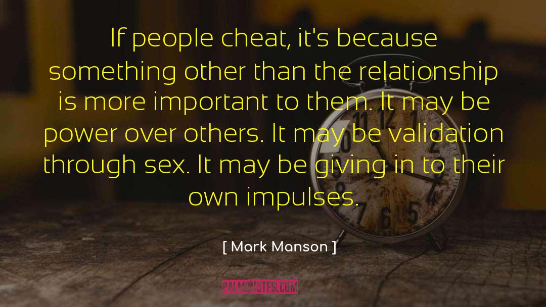 Cheat quotes by Mark Manson