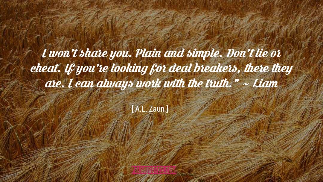 Cheat quotes by A.L. Zaun