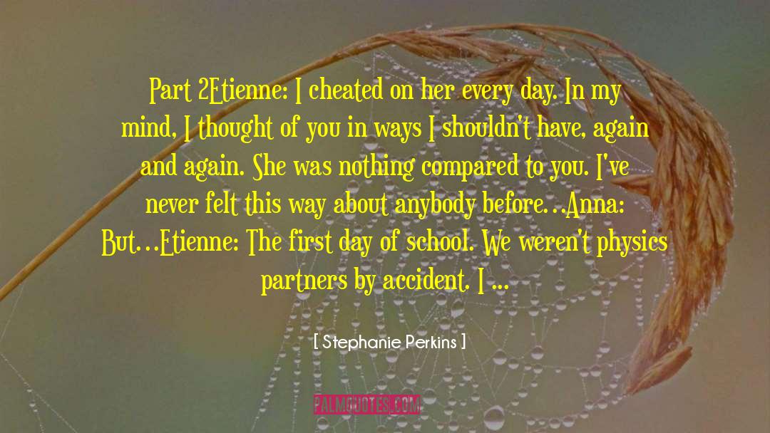 Cheated On quotes by Stephanie Perkins