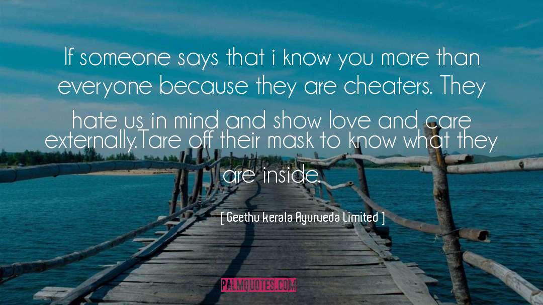 Cheaters quotes by Geethu Kerala Ayurveda Limited