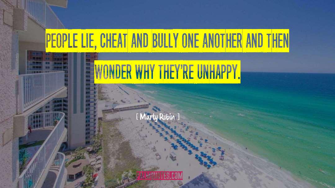Cheaters quotes by Marty Rubin