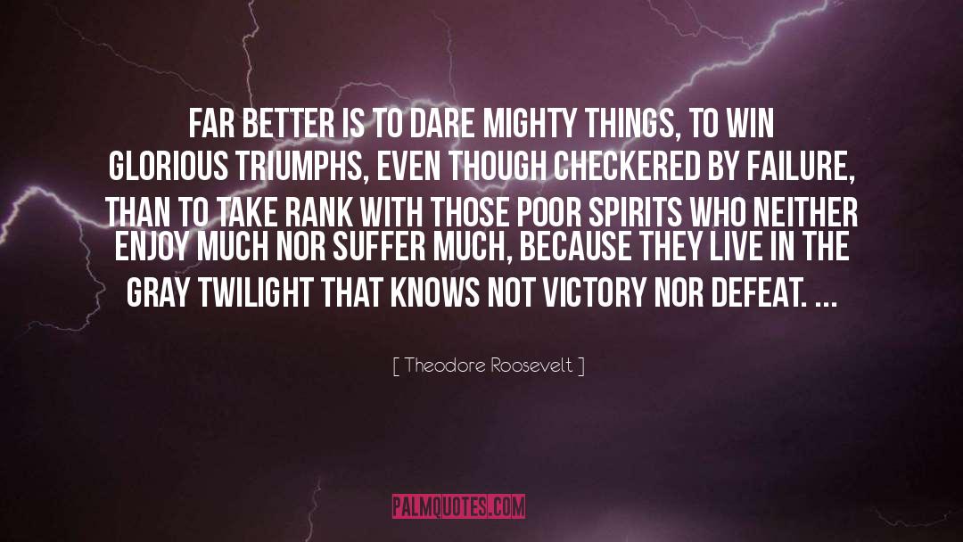 Checkered quotes by Theodore Roosevelt