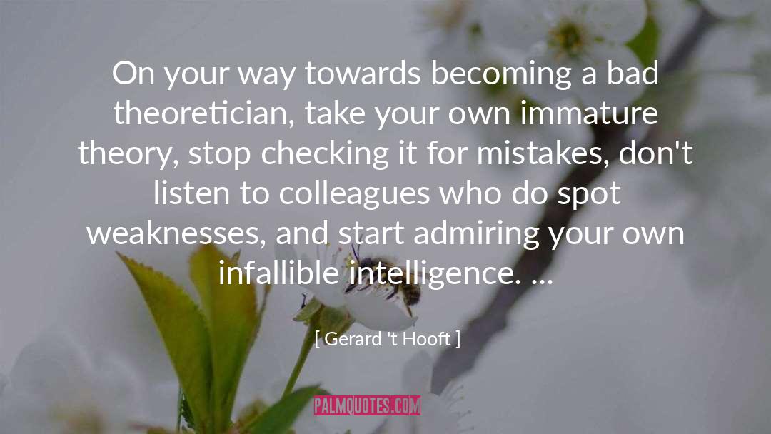 Checking Out quotes by Gerard 't Hooft