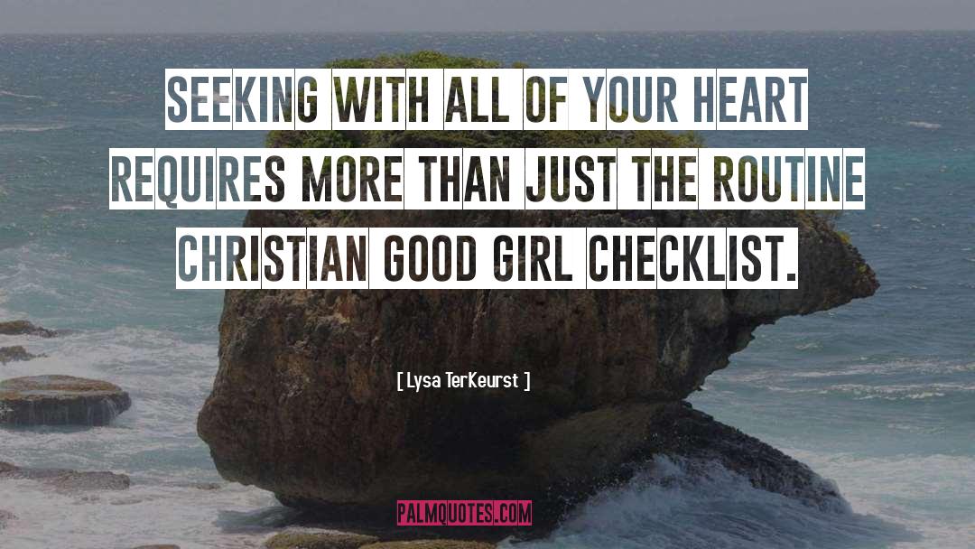 Checklist quotes by Lysa TerKeurst