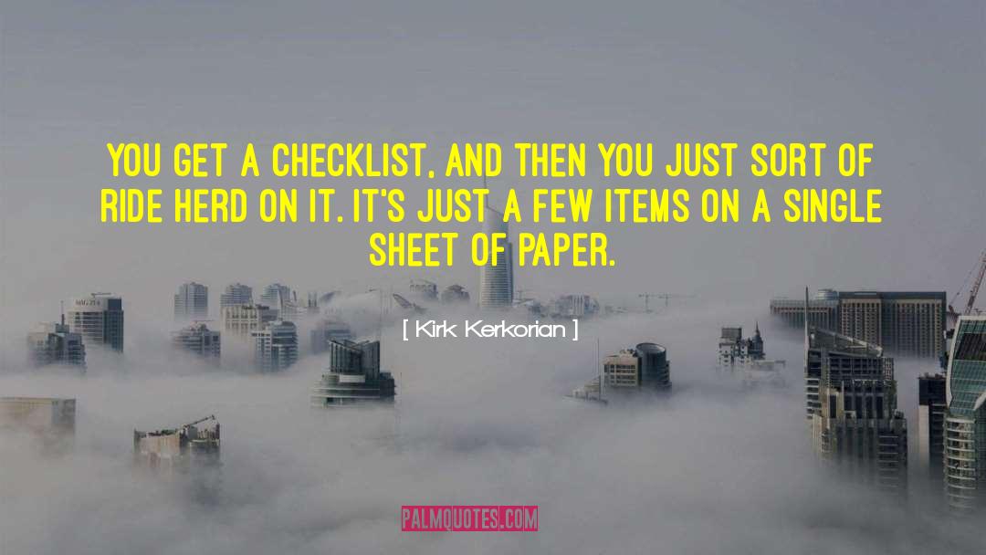 Checklist quotes by Kirk Kerkorian