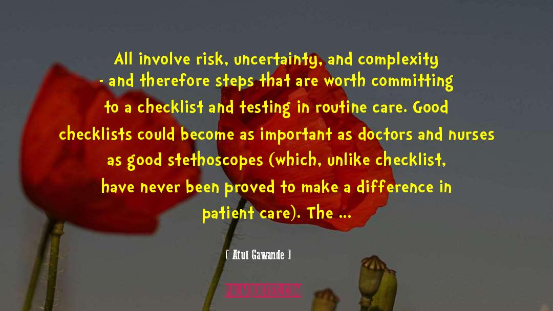 Checklist quotes by Atul Gawande