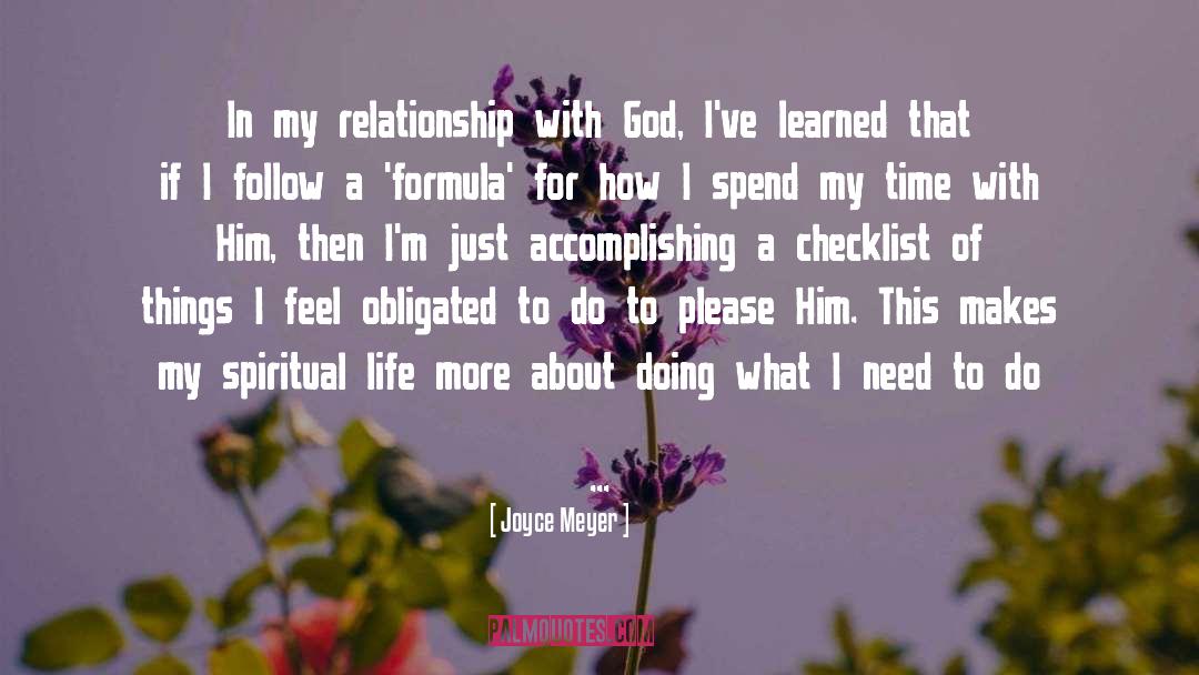 Checklists quotes by Joyce Meyer