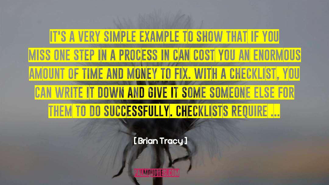 Checklists quotes by Brian Tracy