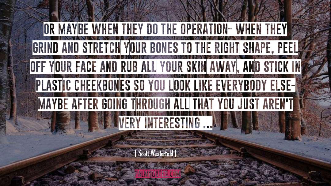 Cheekbones quotes by Scott Westerfeld