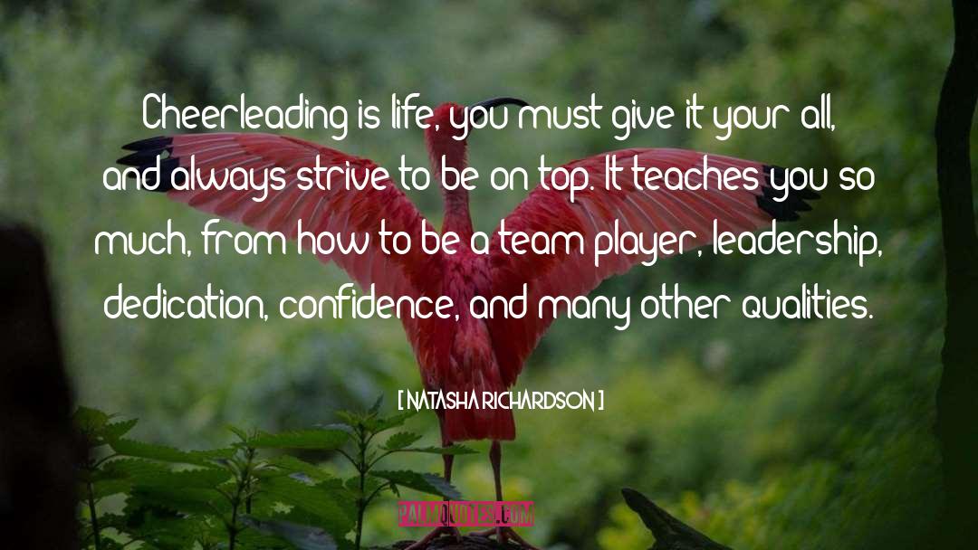 Cheerleading quotes by Natasha Richardson