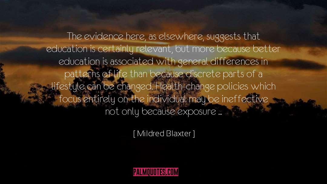 Chemical Risk quotes by Mildred Blaxter