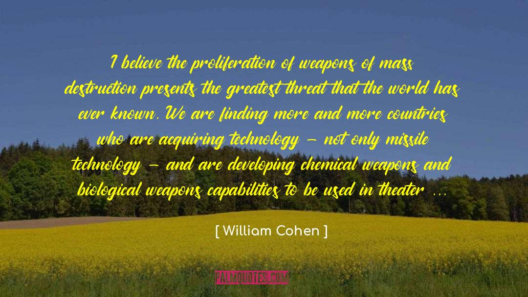 Chemical Weapons quotes by William Cohen