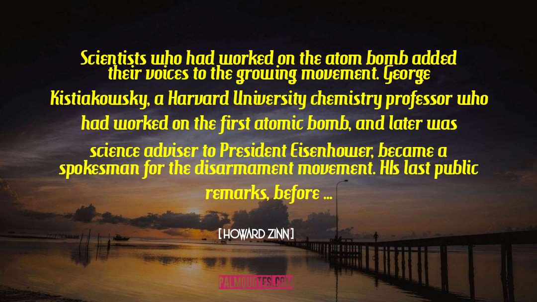 Chemistry Parnter quotes by Howard Zinn