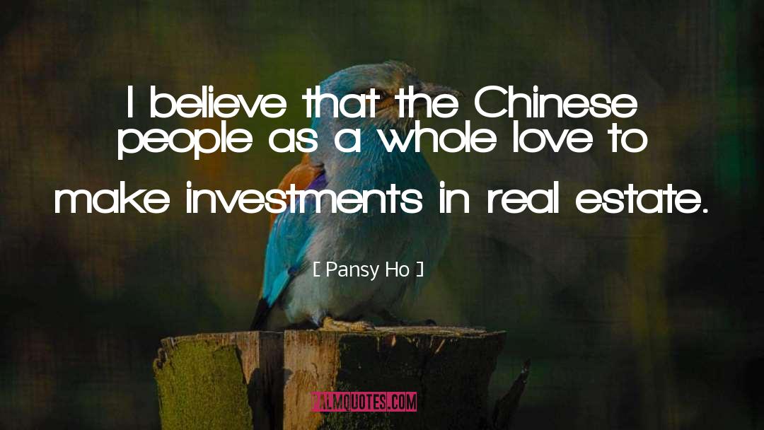 Chenette Real Estate quotes by Pansy Ho
