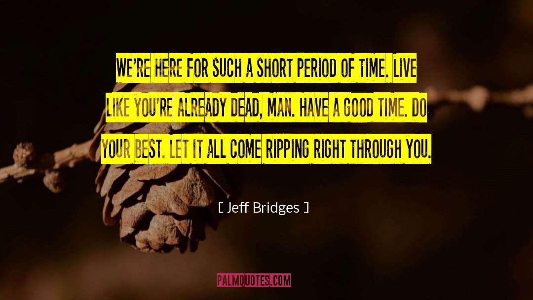 Cherish Every Moment quotes by Jeff Bridges