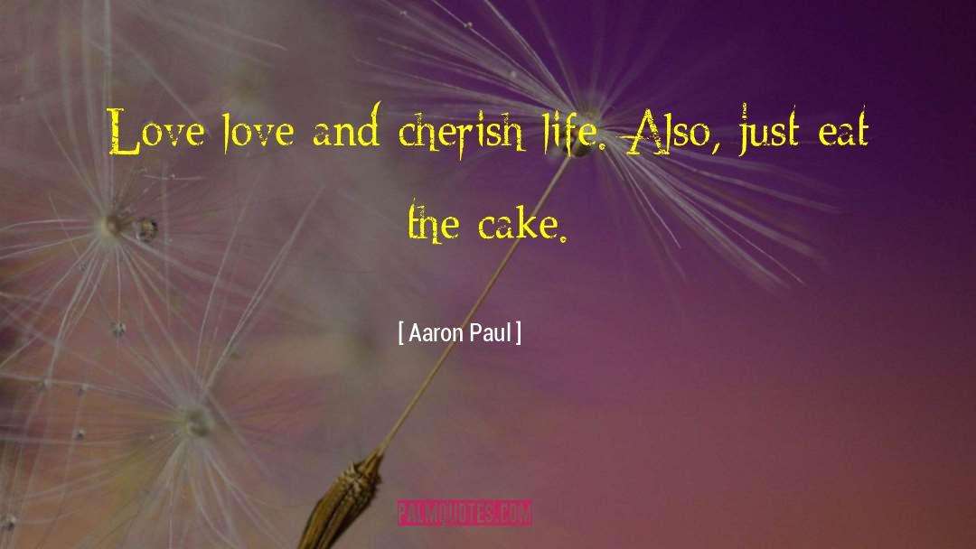 Cherish Life quotes by Aaron Paul