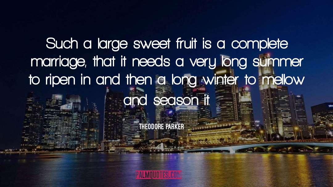 Cherries In Winter quotes by Theodore Parker